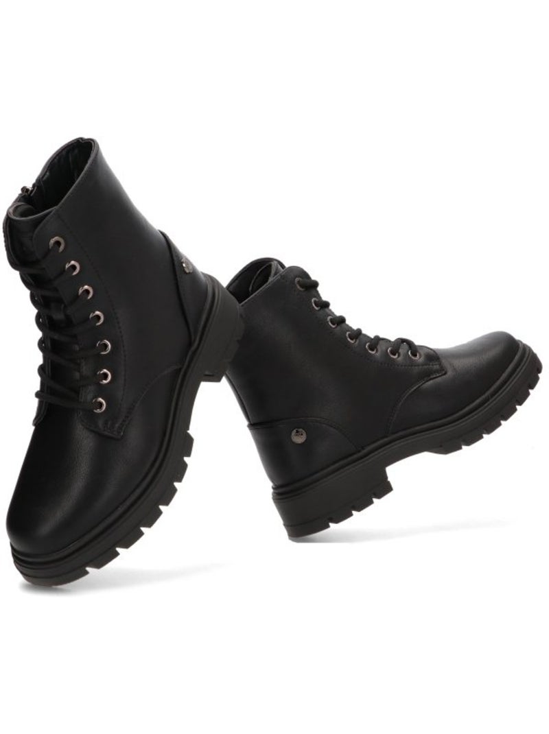 Botin Militar Niña Suela Plana - Modelo 151331 Negro - Kiabi