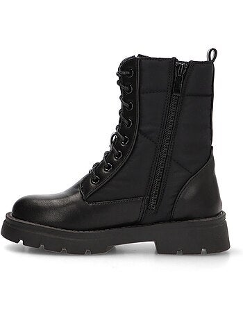 Botin Militar Niña Suela Plana - Pistacho
