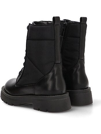 Botin Militar Niña Suela Plana - Pistacho