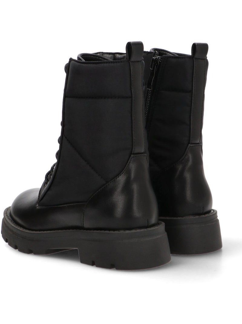 Botin Militar Niña Suela Plana - Pistacho Negro - Kiabi
