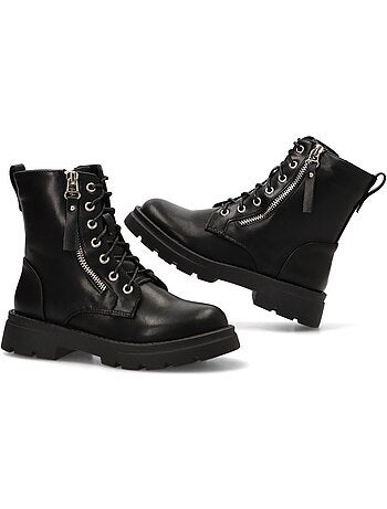 Botin Militar Niña Suela Plana - Pistacho