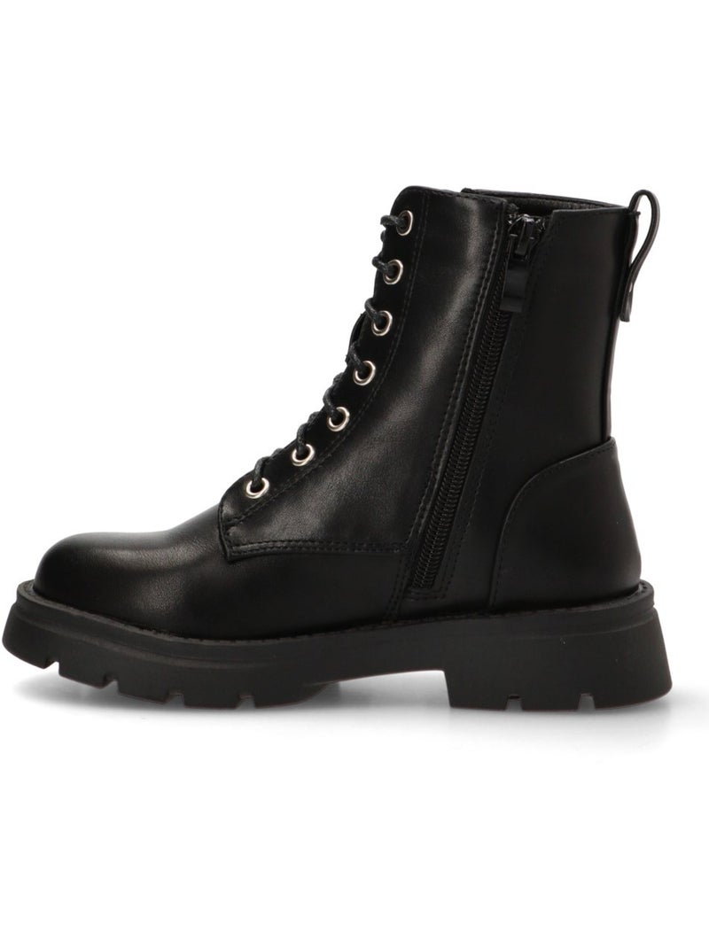 Botin Militar Niña Suela Plana - Pistacho Negro - Kiabi