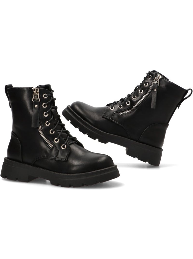 Botin Militar Niña Suela Plana - Pistacho Negro - Kiabi