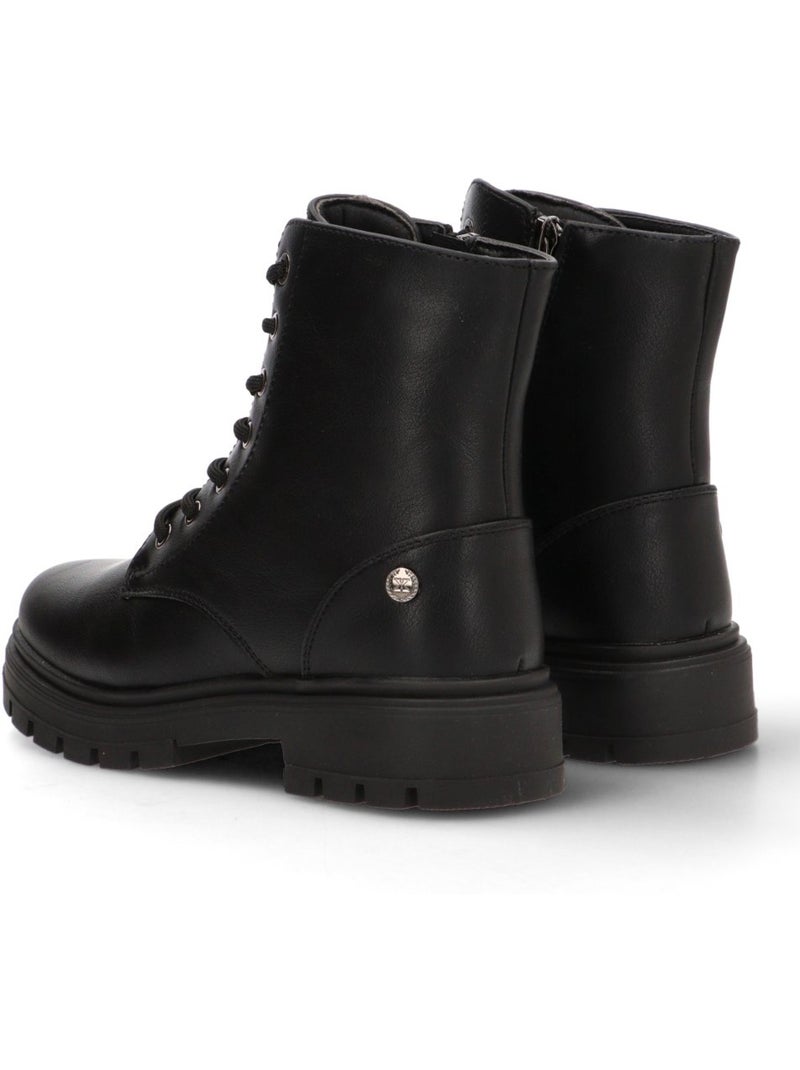 Botin Militar Niña Suela Plana - Xti Kids Negro - Kiabi