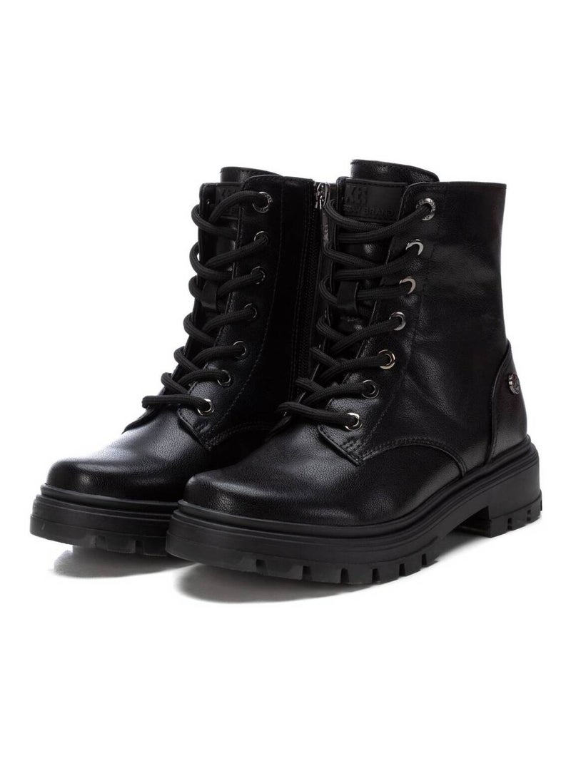 Botin militar niña suela plana - xti kids Negro - Kiabi