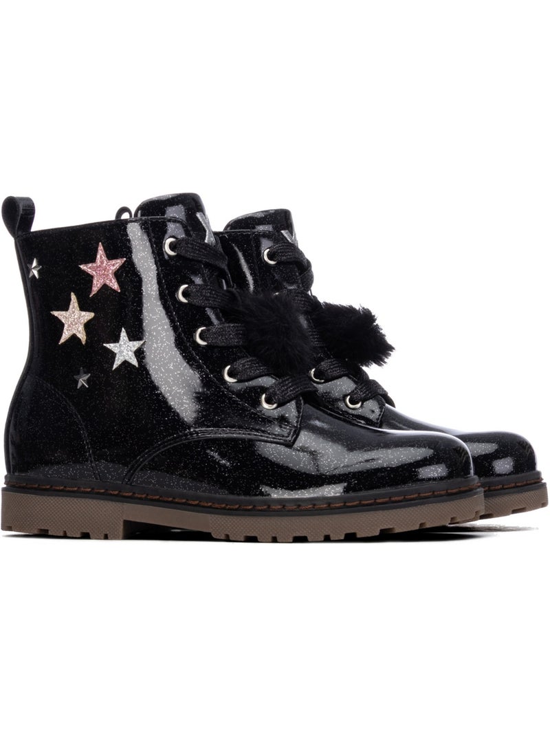 Botin militar niña suela plana - xti kids Negro - Kiabi