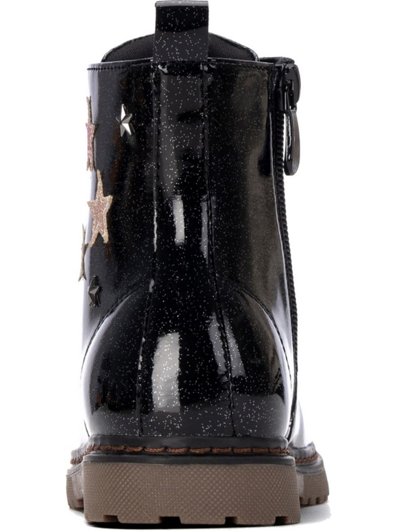 Botin militar niña suela plana - xti kids Negro - Kiabi
