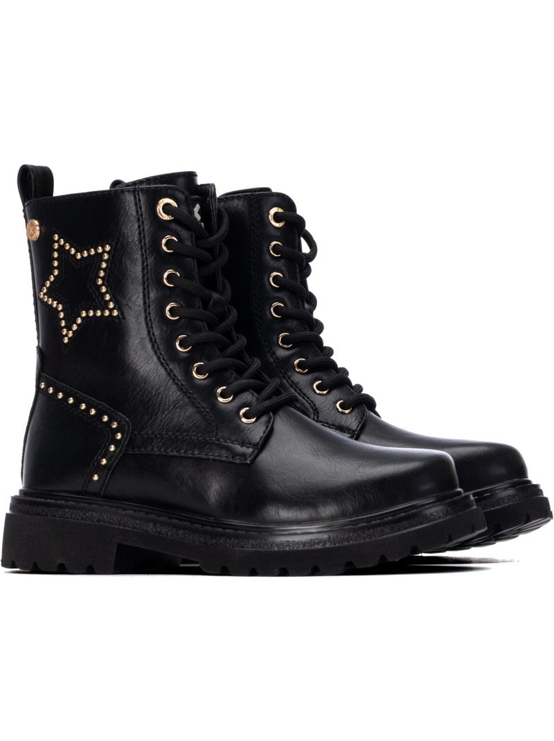 Botin militar niña suela plana - xti kids Negro - Kiabi