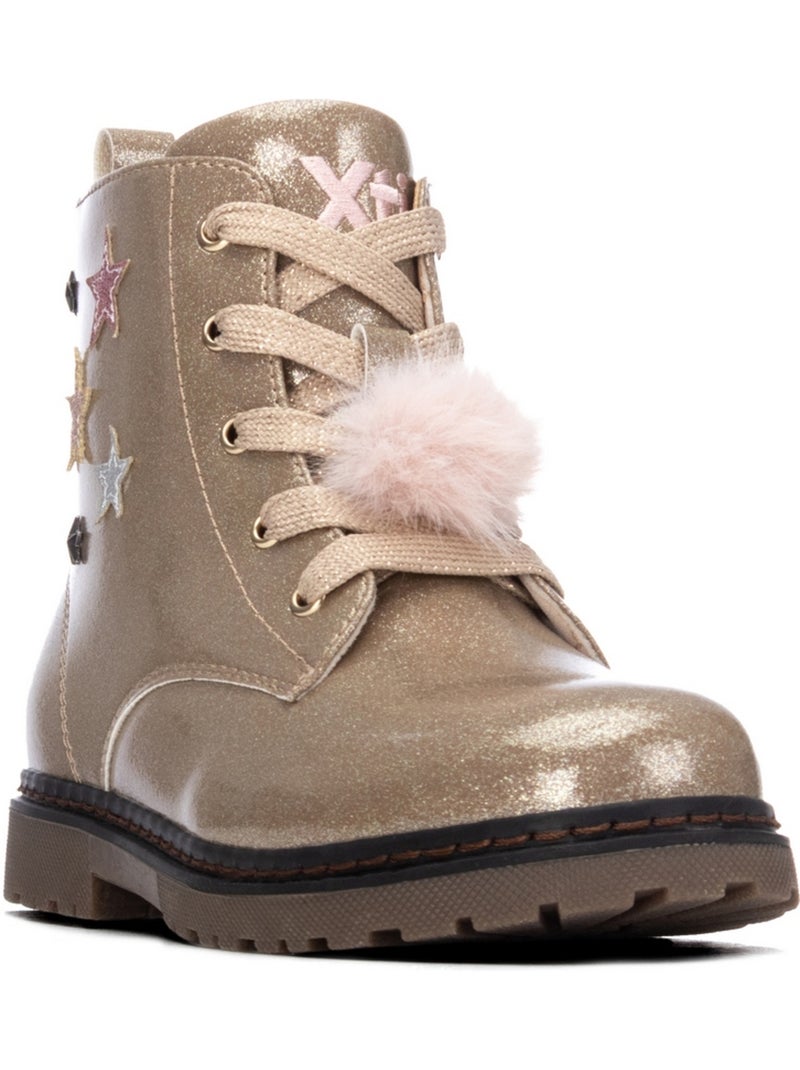 Botin militar niña suela plana - xti kids Nude - Kiabi