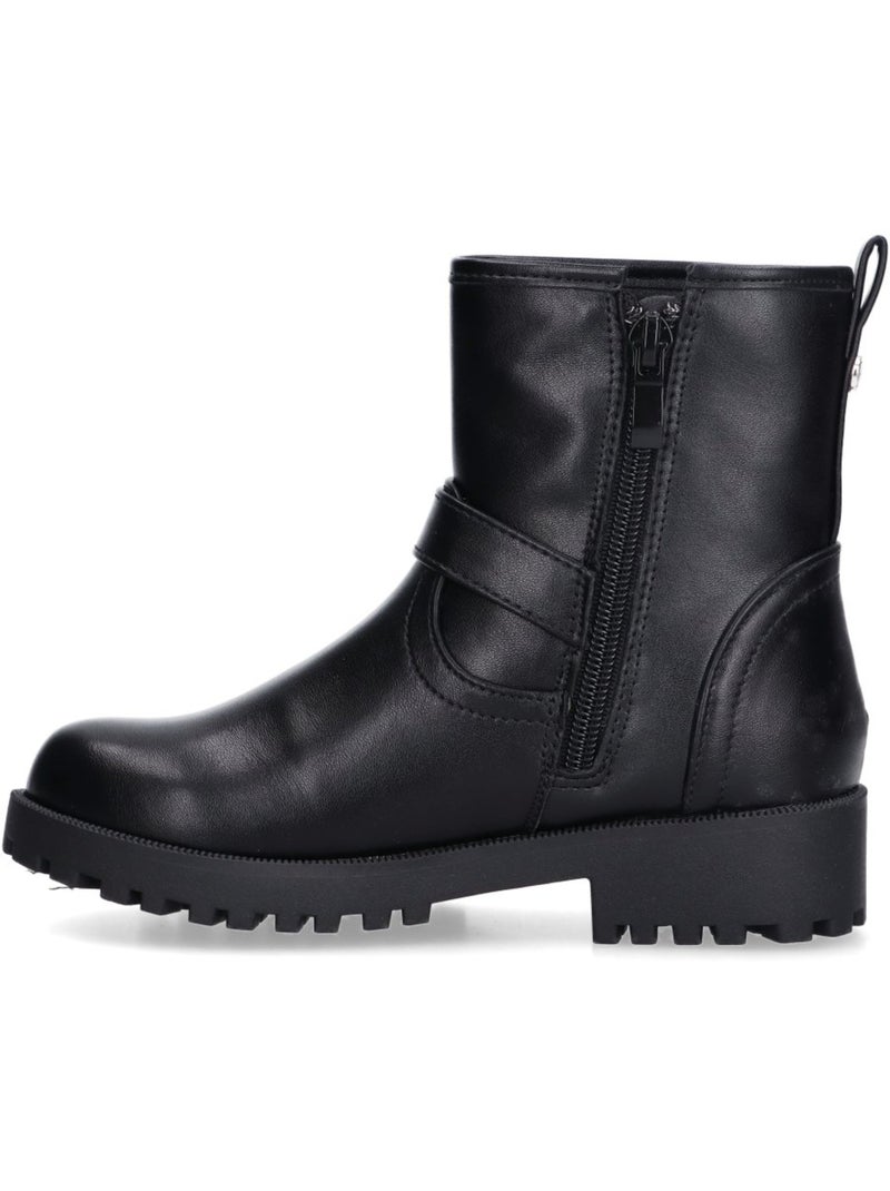 Botin Militar Niña Tacón Medio - Etika Negro - Kiabi