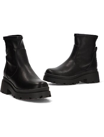 Botin Motero Chelsea Mujer Suela Doble - Mustang