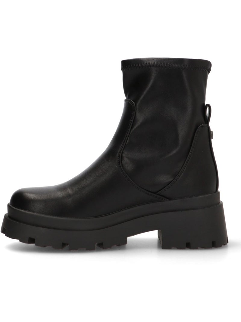 Botin Motero Chelsea Mujer Suela Doble - Mustang Negro - Kiabi
