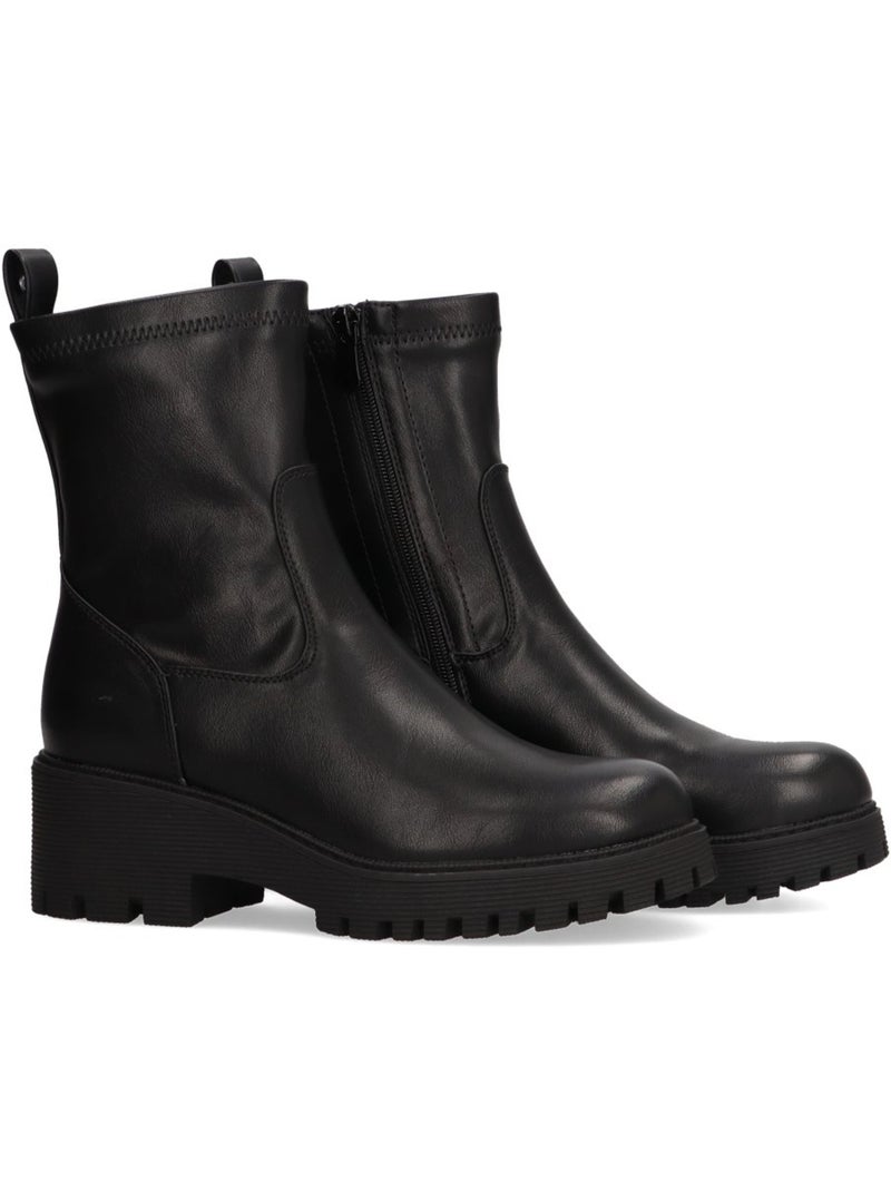 Botin Motero Chelsea Mujer Suela Plana - Etika Negro - Kiabi
