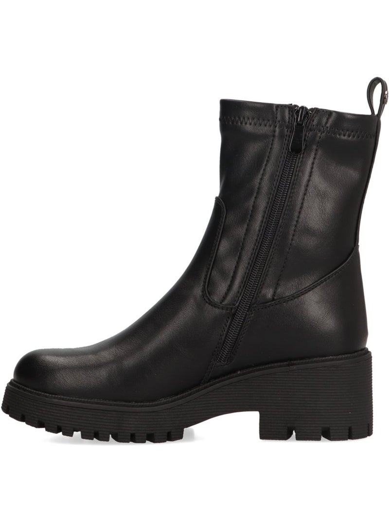 Botin Motero Chelsea Mujer Suela Plana - Etika Negro - Kiabi