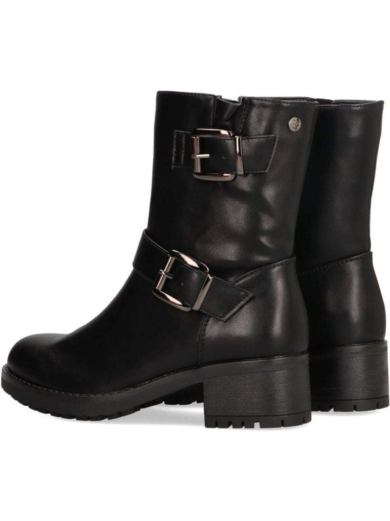 Botin Motero Chelsea Mujer Tacón Medio - Etika Negro - Kiabi