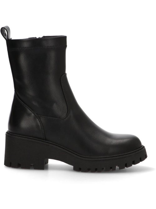 Botin Motero Chelsea Mujer Tacón Medio - Etika - Kiabi Botin Motero Chelsea Mujer Tacón Medio - Etika - Kiabi