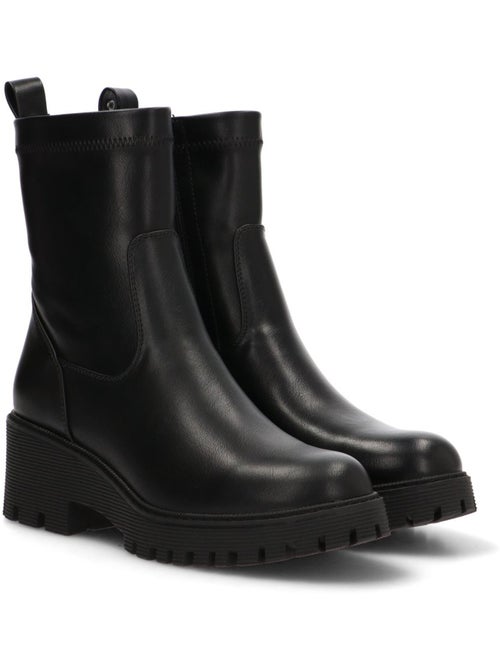 Botin Motero Chelsea Mujer Tacón Medio - Etika - Kiabi Botin Motero Chelsea Mujer Tacón Medio - Etika - Kiabi