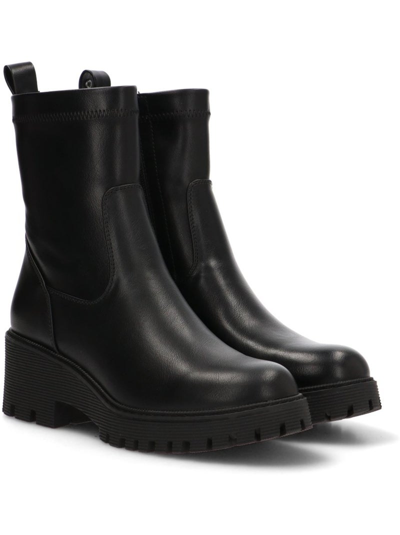 Botin Motero Chelsea Mujer Tacón Medio - Etika Negro - Kiabi