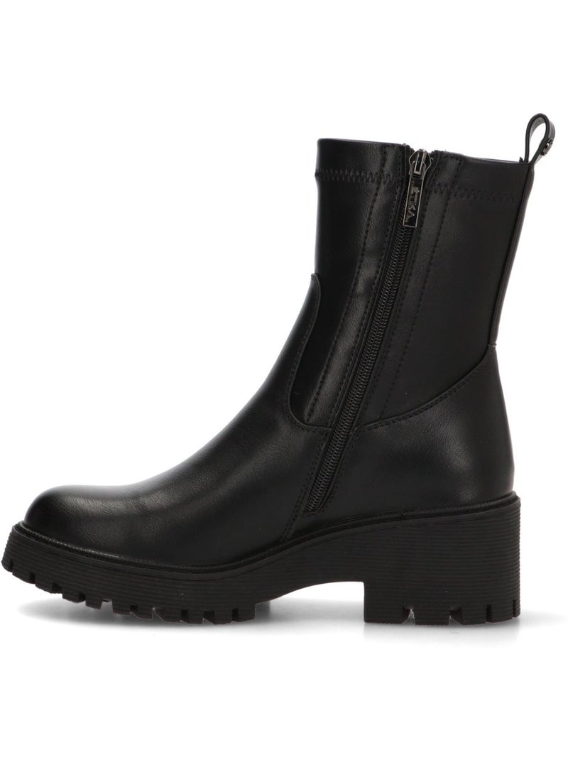 Botin Motero Chelsea Mujer Tacón Medio - Etika Negro - Kiabi