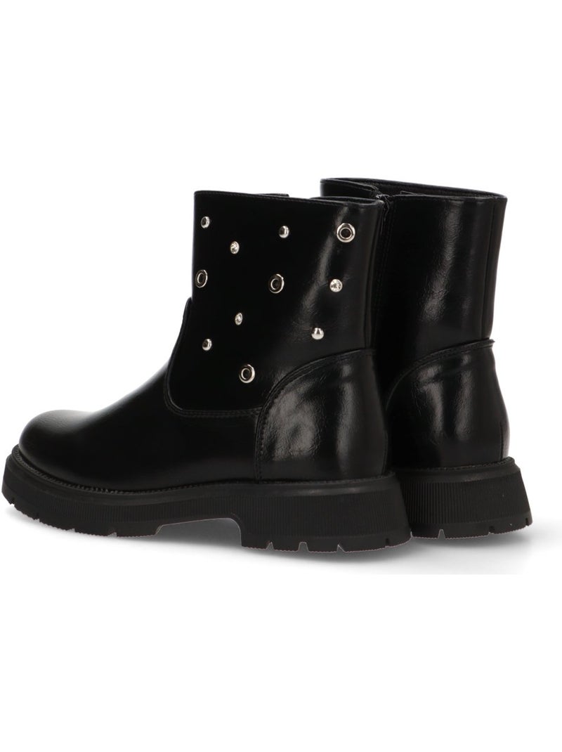 Botin Motero Chelsea Niña Suela Plana - Etika Negro - Kiabi