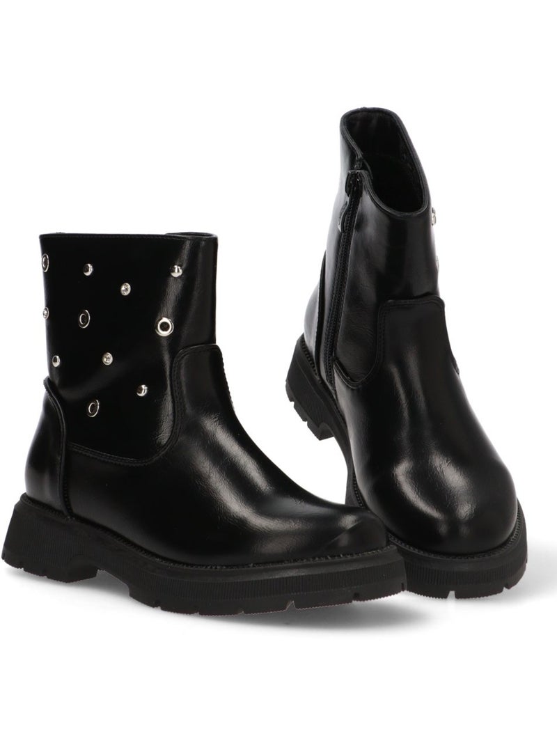 Botin Motero Chelsea Niña Suela Plana - Etika Negro - Kiabi