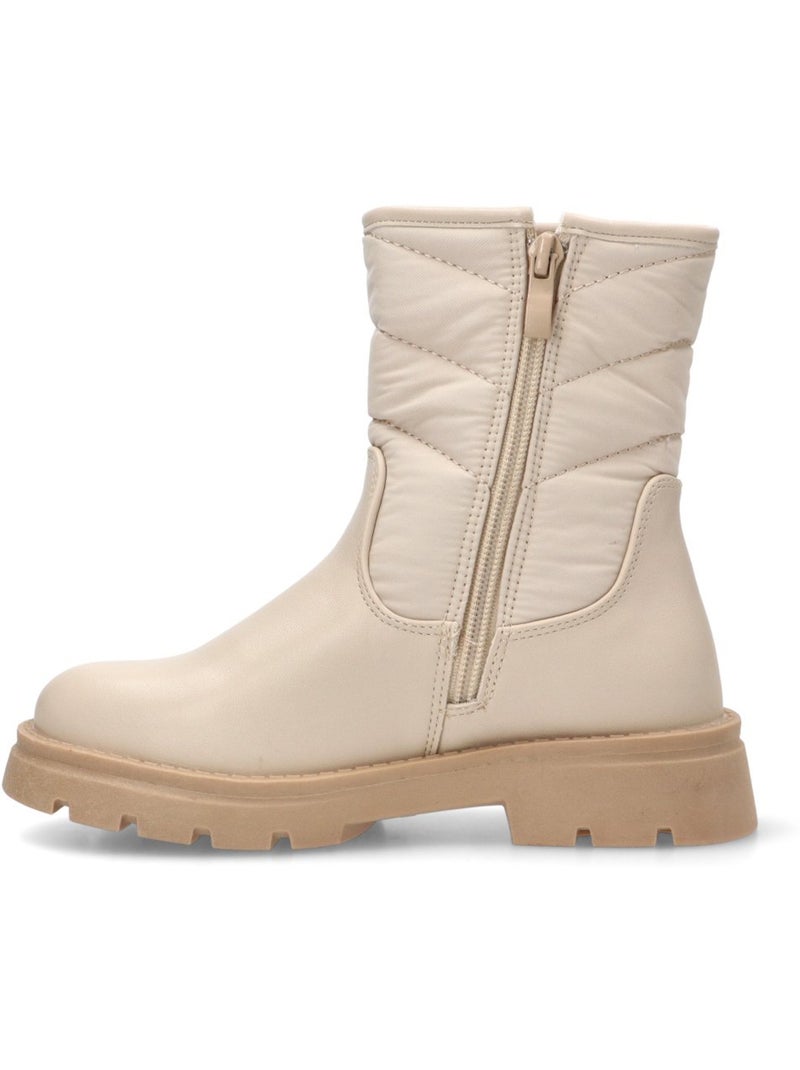 Botin Motero Chelsea Niña Suela Plana - Pistacho Gris perla - Kiabi