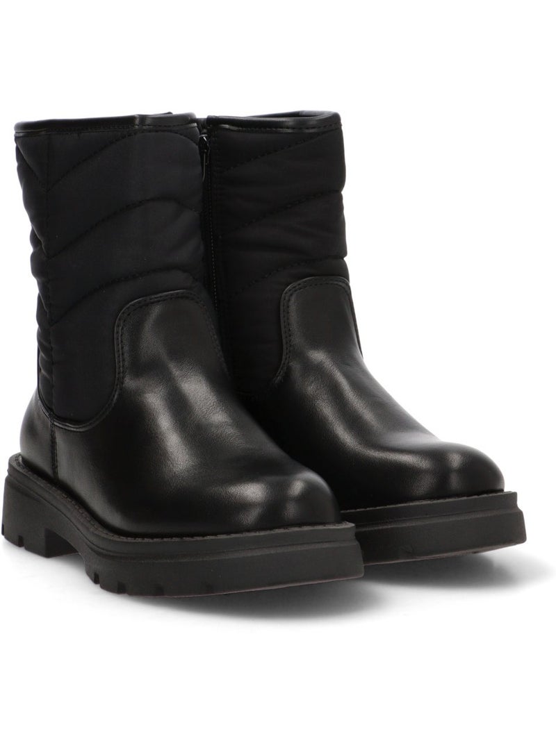 Botin Motero Chelsea Niña Suela Plana - Pistacho Negro - Kiabi