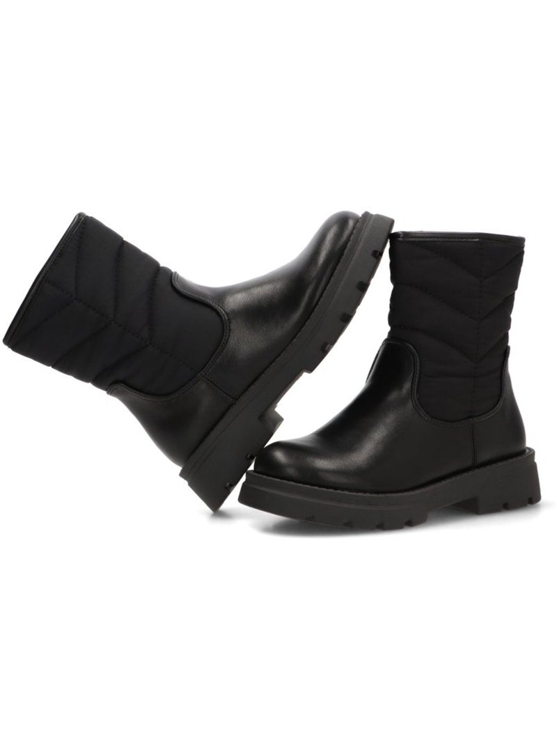 Botin Motero Chelsea Niña Suela Plana - Pistacho Negro - Kiabi