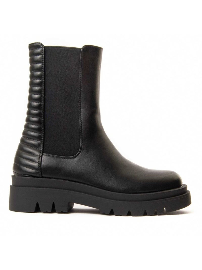 Botin Plataforma Sintetico Montevita Negro - Kiabi