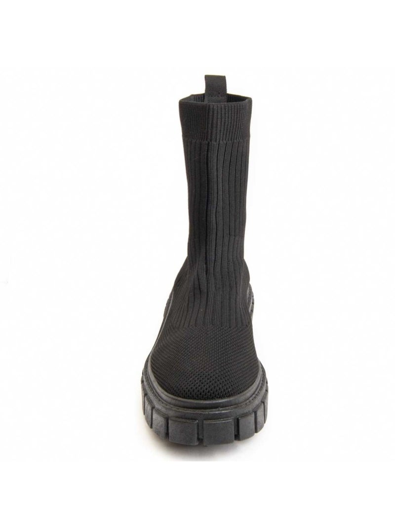 Botin Plataforma Sintetico Montevita Negro - Kiabi