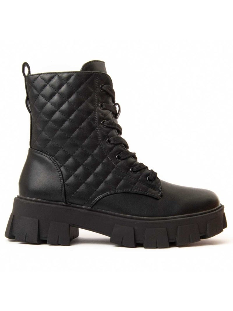 Botin Plataforma Sintetico Montevita Negro - Kiabi