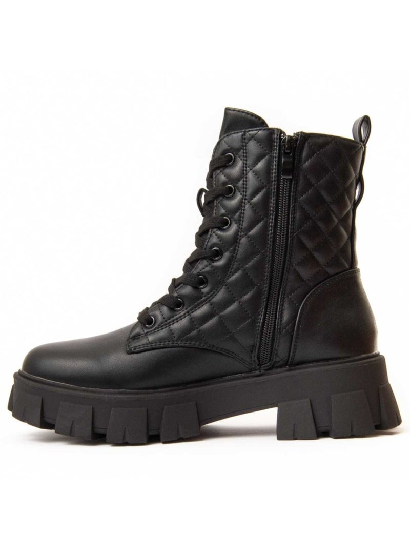 Botin Plataforma Sintetico Montevita Negro - Kiabi