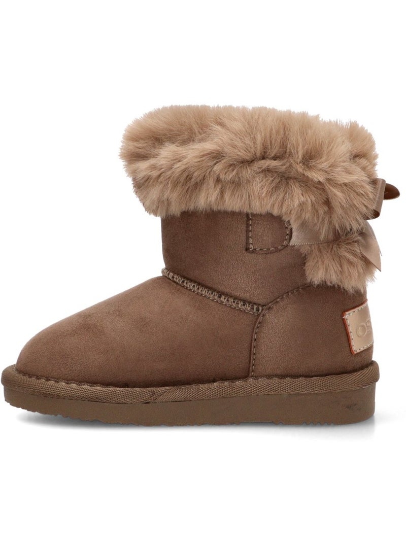 Botin ugg niña suela plana - conguitos Taupe - Kiabi
