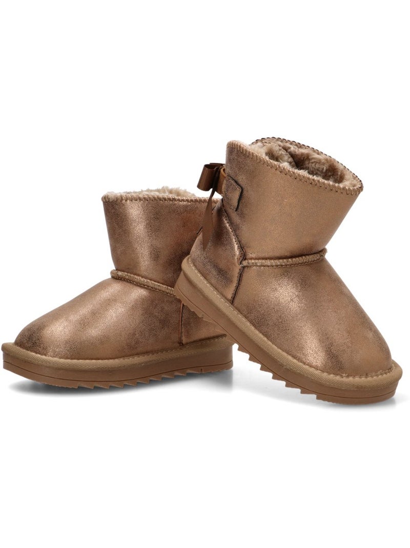 Botin ugg niña suela plana - etika Oro - Kiabi