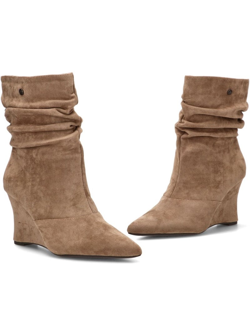 Botin weekend mujer cuña alta - buonarotti Beige - Kiabi