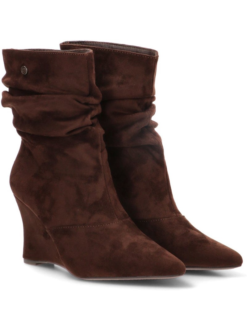 Botin weekend mujer cuña alta - buonarotti Marrón - Kiabi