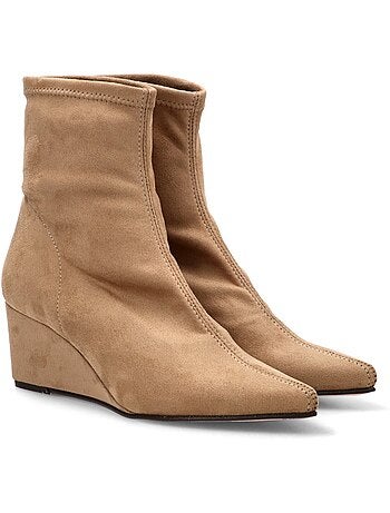 Botin weekend mujer cuña alta - mustang