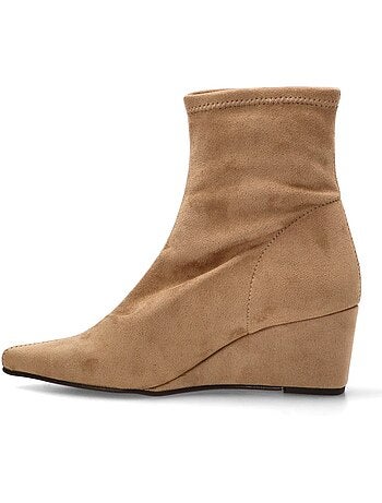 Botin weekend mujer cuña alta - mustang