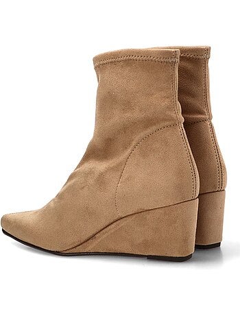 Botin weekend mujer cuña alta - mustang