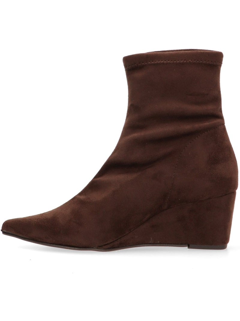 Botin weekend mujer cuña media - mustang Marrón capuchino - Kiabi