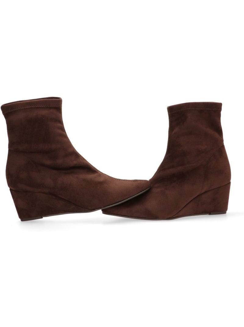 Botin weekend mujer cuña media - mustang Marrón capuchino - Kiabi
