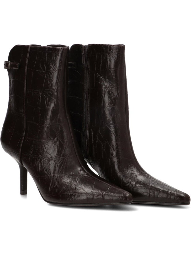 Botin weekend mujer tacón alto - corina Marrón capuchino - Kiabi
