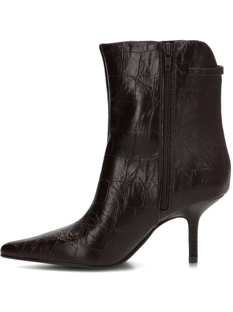Botin weekend mujer tacón alto - corina Marrón capuchino - Kiabi