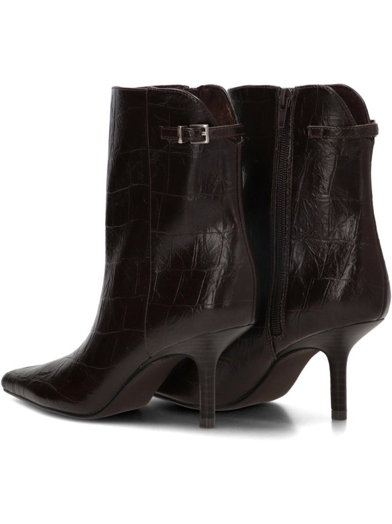 Botin weekend mujer tacón alto - corina Marrón capuchino - Kiabi