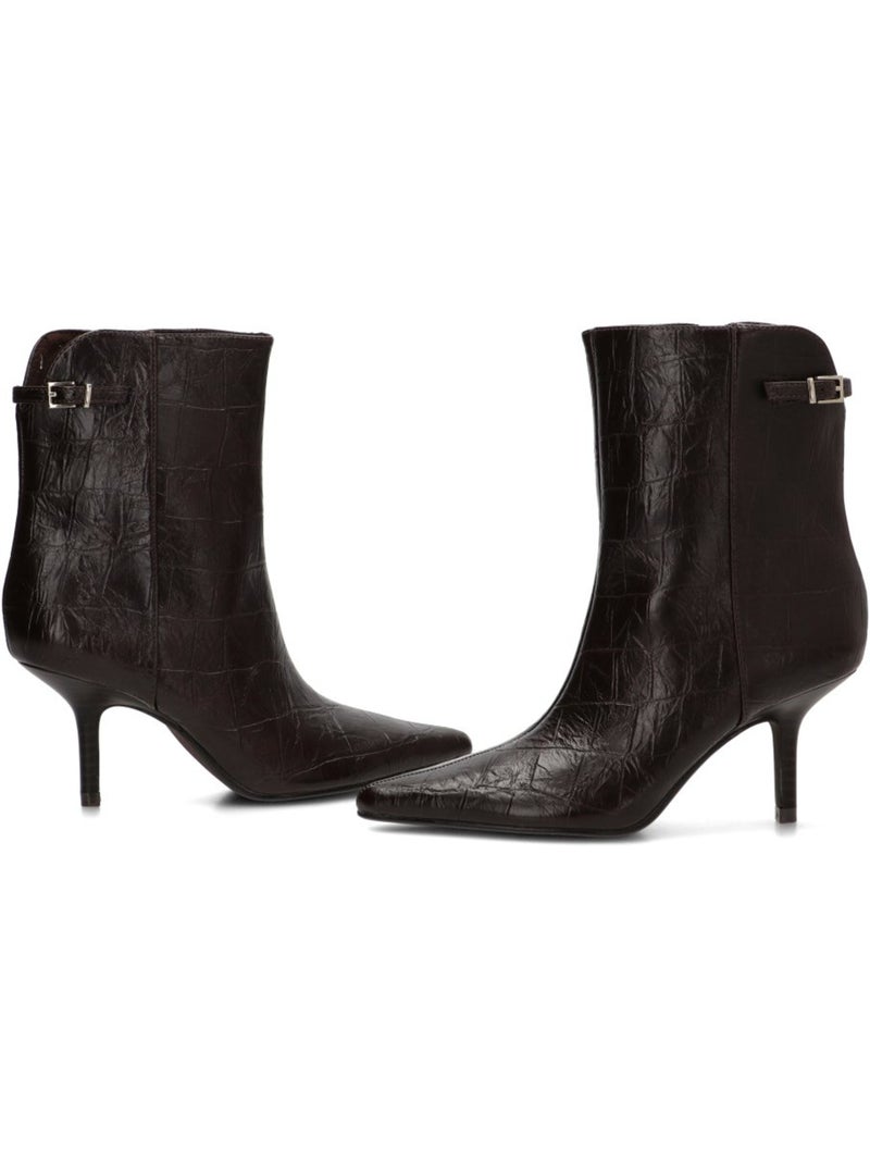 Botin weekend mujer tacón alto - corina Marrón capuchino - Kiabi