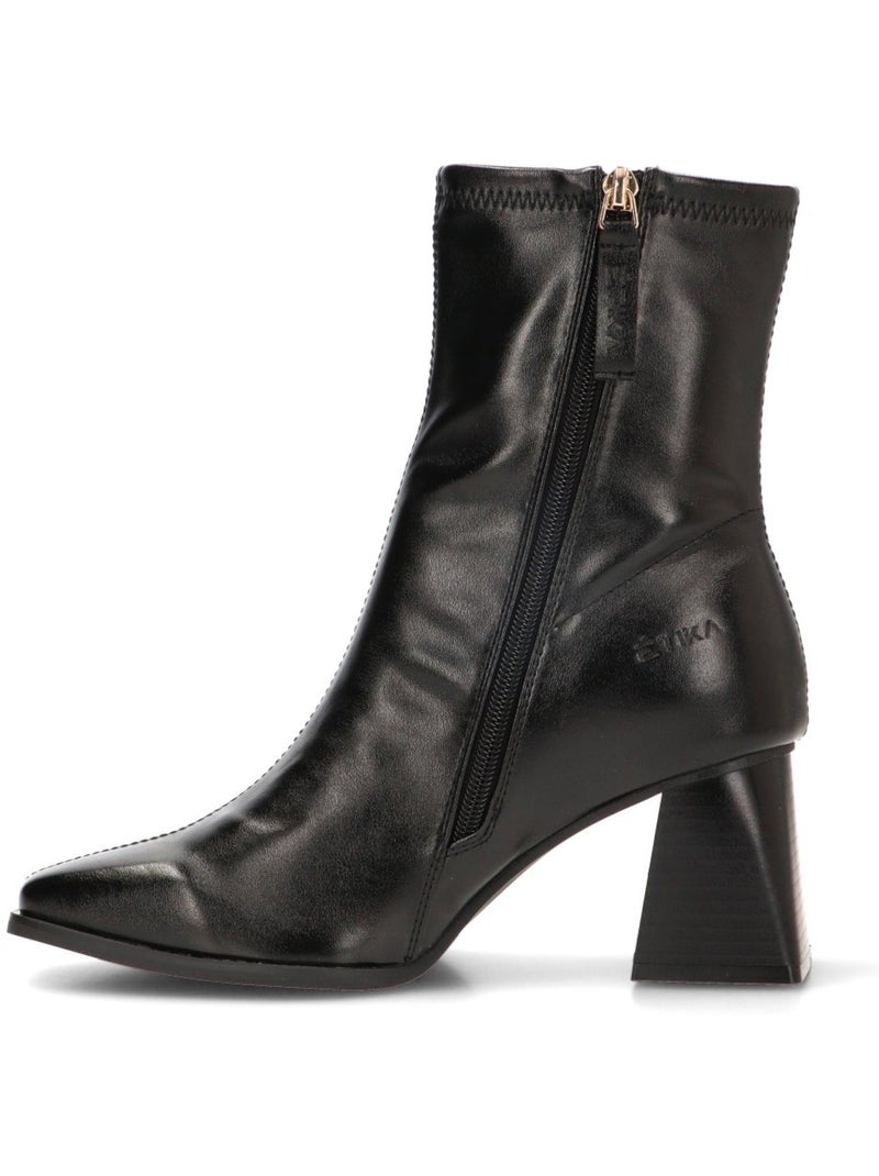 Botin weekend mujer tacón alto - etika Negro - Kiabi