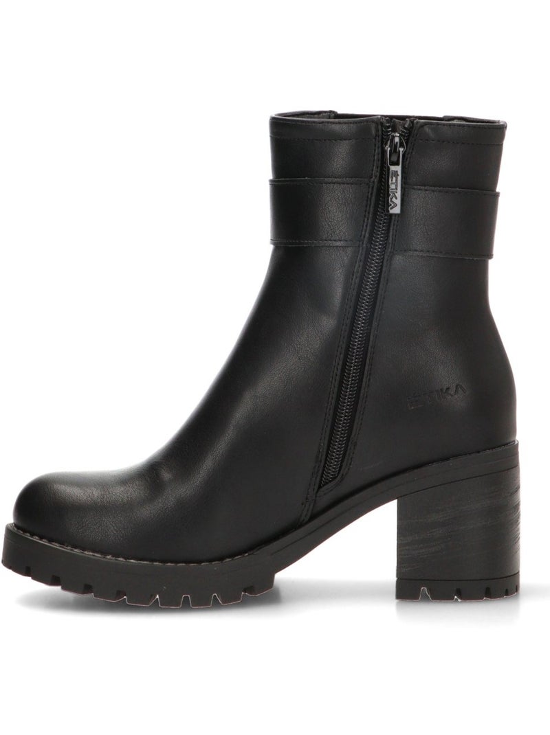 Botin weekend mujer tacón alto - etika Negro - Kiabi