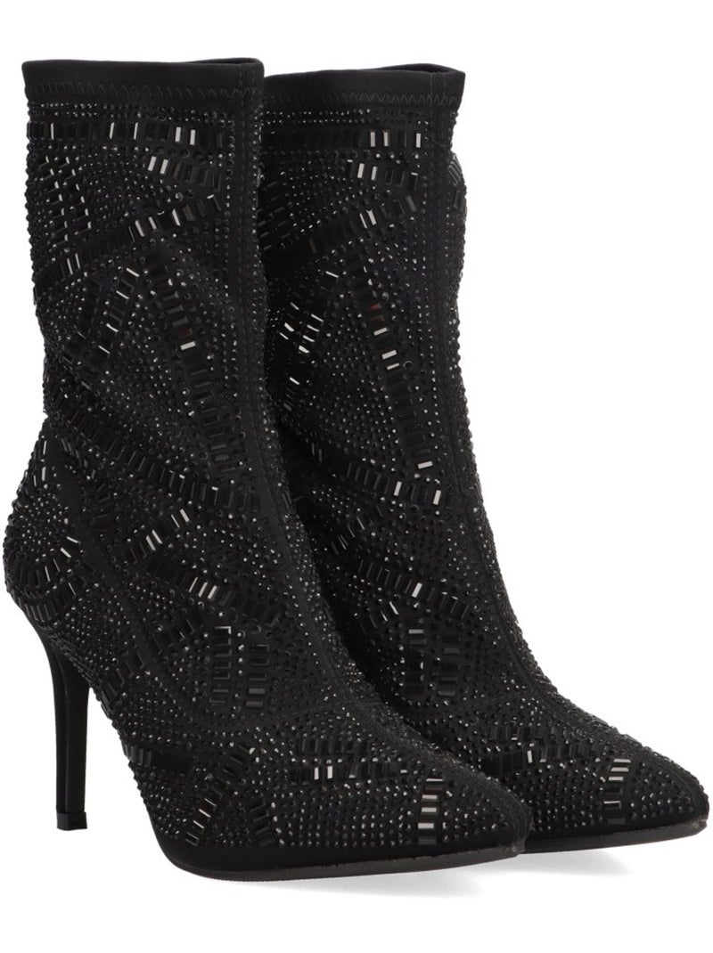 Botin Weekend Mujer Tacón Alto - Etika Negro - Kiabi