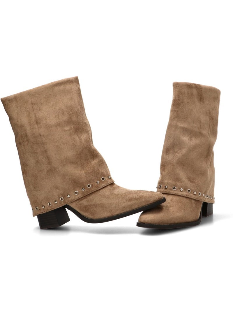 Botin weekend mujer tacón alto - etika Taupe - Kiabi