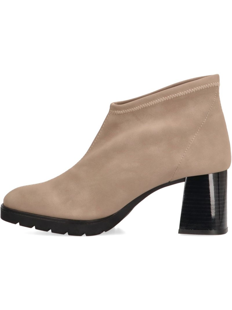 Botin weekend mujer tacón alto - luna collection Beige - Kiabi